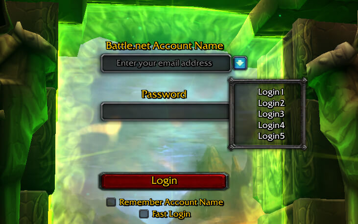 WoW Login Dropdown Patch Setup