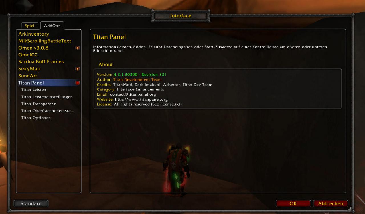 Titan Panel WoW 3.3.5a cover